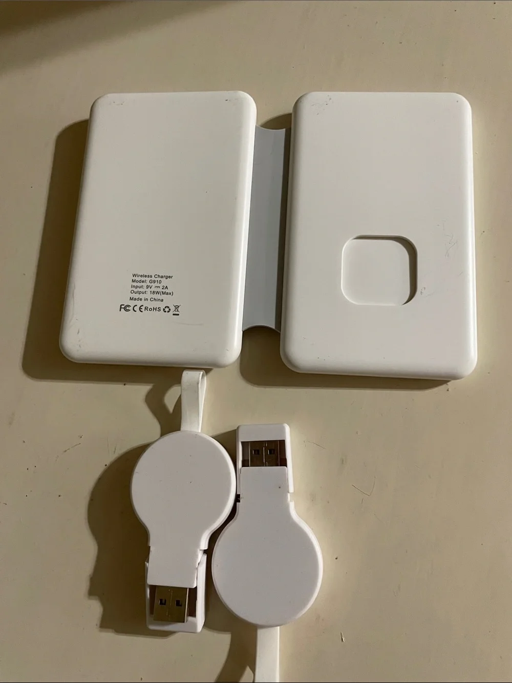 Wireless Magnetic Charging Dock for Wearable Devices - White
